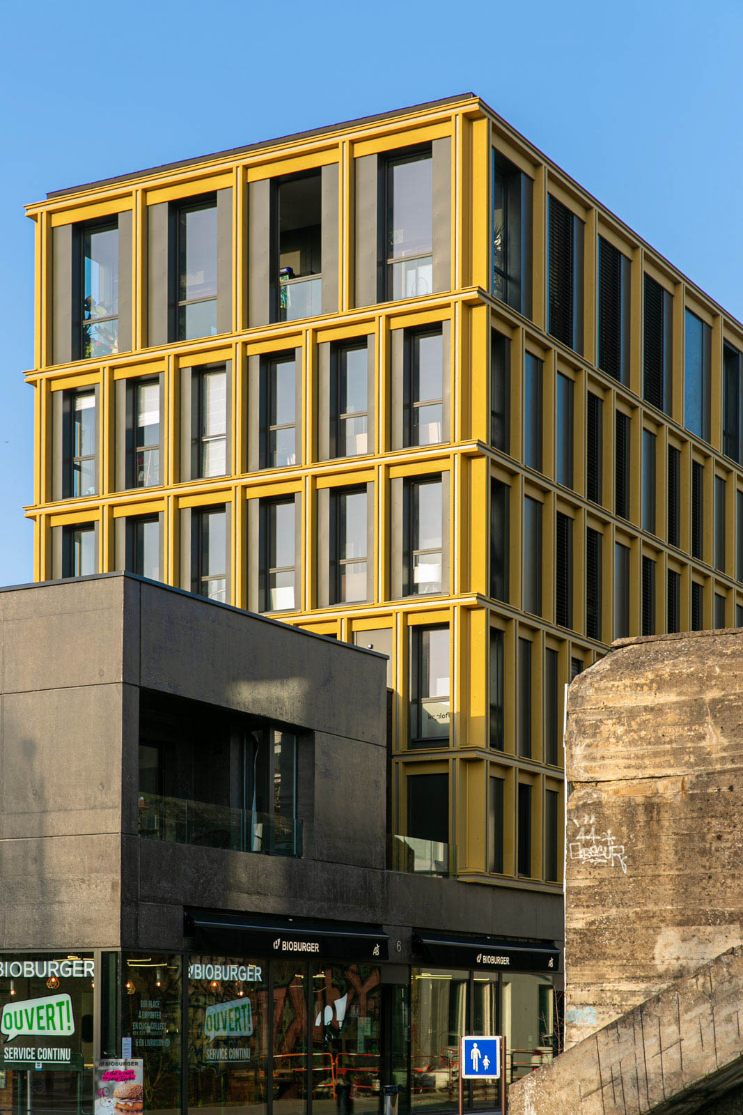 Gros plan sur le traitement architectural des façades d'un programme immobilier