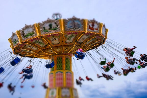 manège lors d'une fête foraine à Stockholm