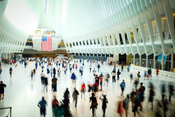 Photo de l'intérieur de la gare Oculus de New York